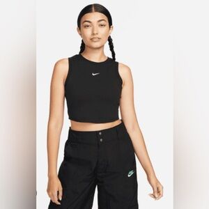 Nike Women's Sleek Black Crop Top